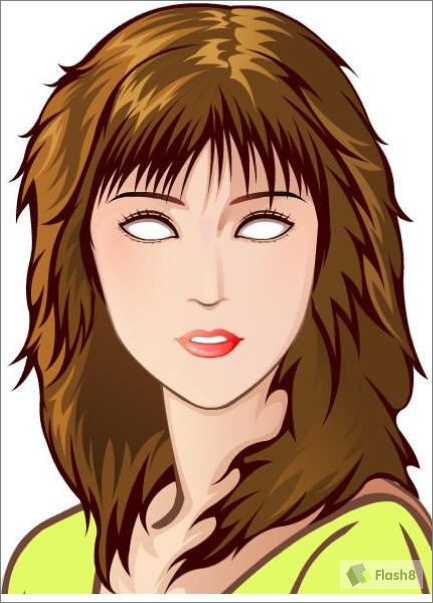 Flash繪畫(huà)實(shí)例:青春靚麗美女