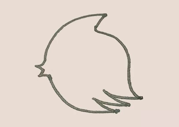 上面先畫下一小段斜線，再用曲線和下面連接起來。.png