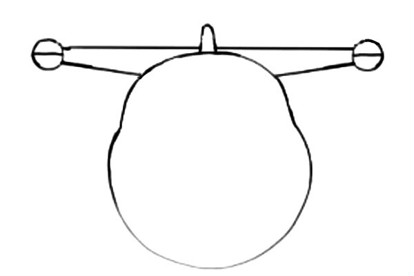 三、接著畫(huà)頂部的機(jī)翼。.jpg