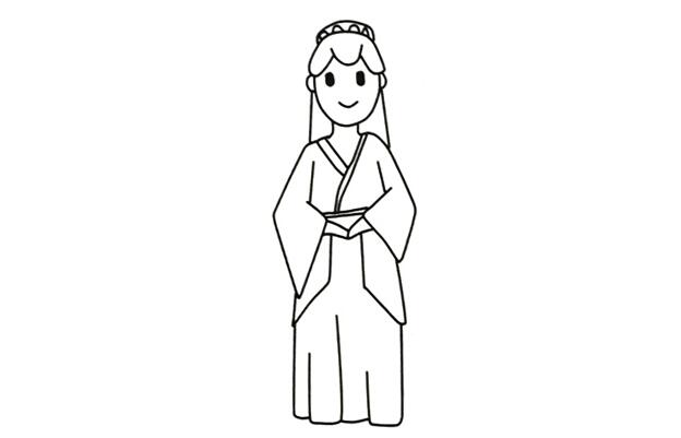 古裝人物造型簡筆畫怎么畫？簡筆畫畫古代人物的步驟教程.jpg