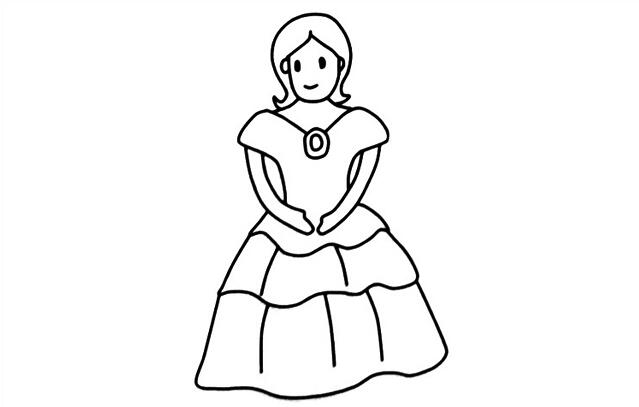 穿裙子的美女簡筆畫？穿裙子的美女簡筆畫畫法教程.jpg