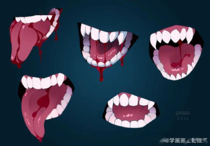 手繪動(dòng)漫設(shè)計(jì)嘴巴、舌頭，畫法分享
