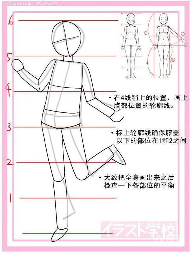 動(dòng)漫女生頭身比怎么畫？動(dòng)漫女生頭身比畫法教程四.jpg