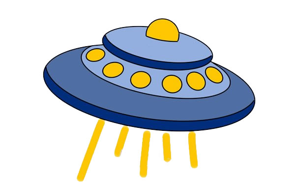 UFO飛碟簡筆畫畫法步驟圖片