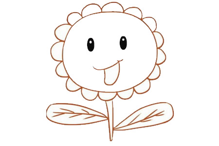 向日葵簡(jiǎn)筆畫圖片