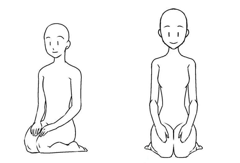 女性，跪坐時，肘部更靠近身體.jpg