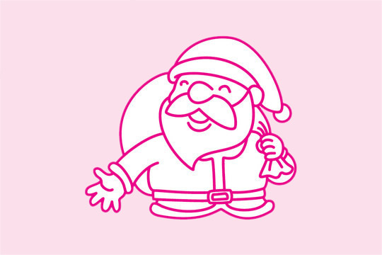 圣誕老人簡(jiǎn)筆畫(huà)圖片