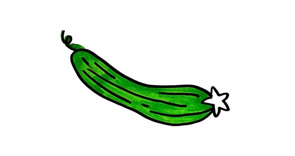 絲瓜簡(jiǎn)筆畫 絲瓜簡(jiǎn)筆畫的簡(jiǎn)單畫法_絲瓜怎么畫簡(jiǎn)筆畫步驟圖片