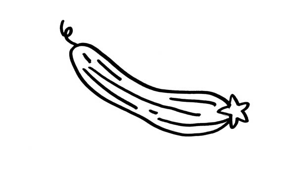 絲瓜簡(jiǎn)筆畫 絲瓜簡(jiǎn)筆畫的簡(jiǎn)單畫法_絲瓜怎么畫簡(jiǎn)筆畫步驟圖片
