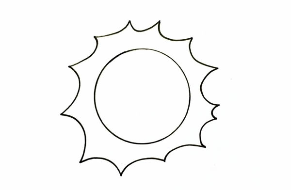 太陽(yáng)公公簡(jiǎn)筆畫(huà)帶顏色