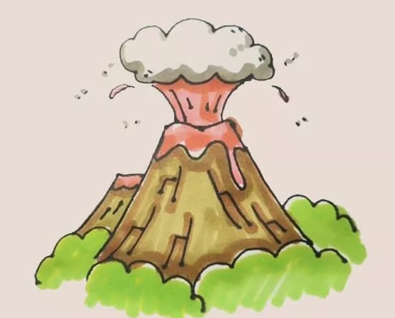 火山噴發(fā)場(chǎng)景怎么畫？