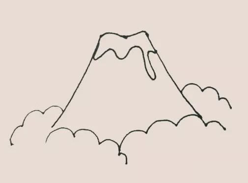 火山噴發(fā)簡(jiǎn)筆畫