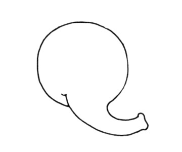卡通大象簡(jiǎn)筆畫(huà)圖片