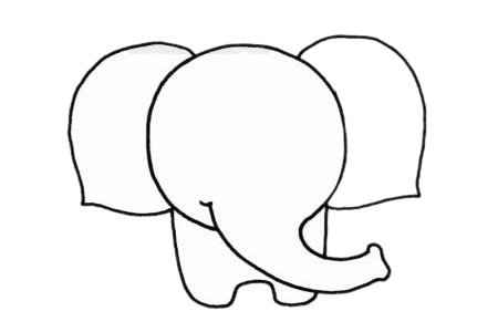 卡通大象簡(jiǎn)筆畫(huà)圖片