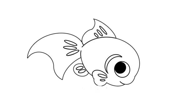 可愛(ài)金魚(yú)簡(jiǎn)筆畫(huà)的畫(huà)法