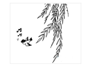 春天主題風景簡筆畫