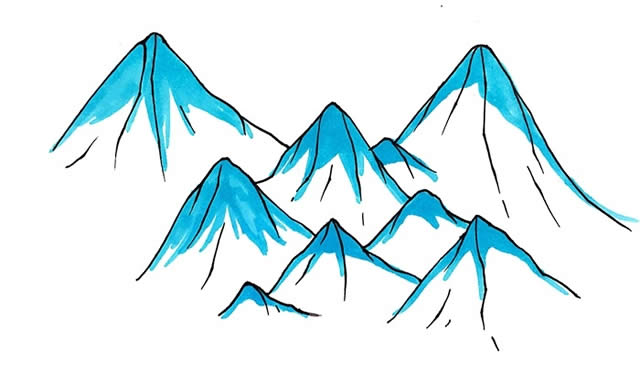 喜馬拉雅山簡(jiǎn)筆畫