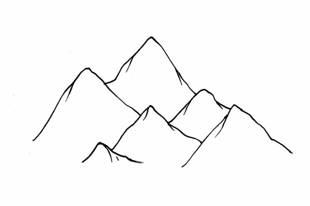 兒童畫喜馬拉雅山簡(jiǎn)筆畫畫法步驟教程