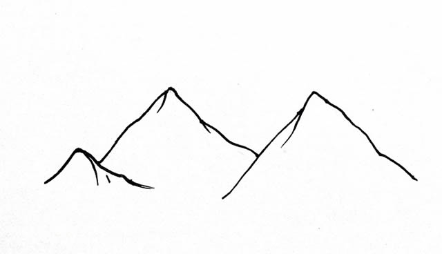 兒童畫喜馬拉雅山簡(jiǎn)筆畫畫法步驟教程