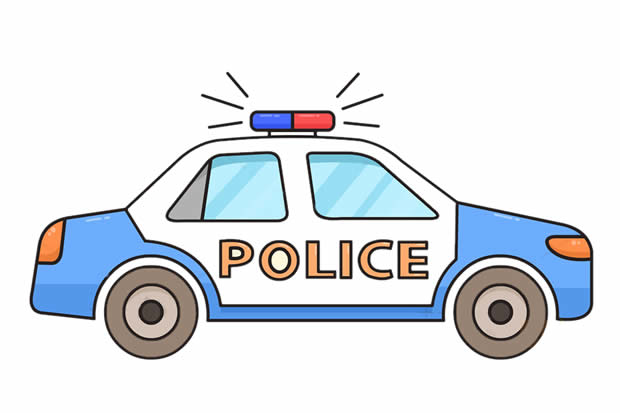 警車怎么畫？