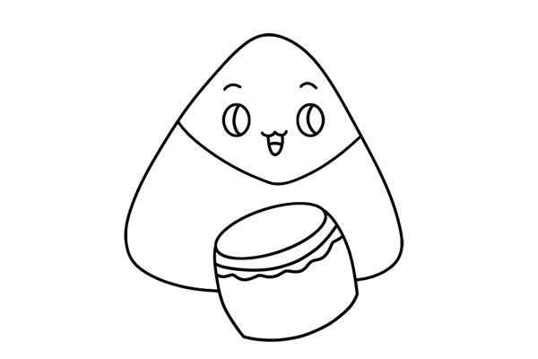 端午節(jié)卡通粽子簡(jiǎn)筆畫彩色畫法