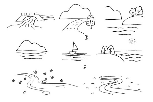 河流怎么畫？