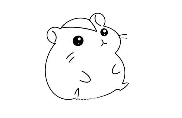 卡通倉(cāng)鼠簡(jiǎn)筆畫(huà)圖片