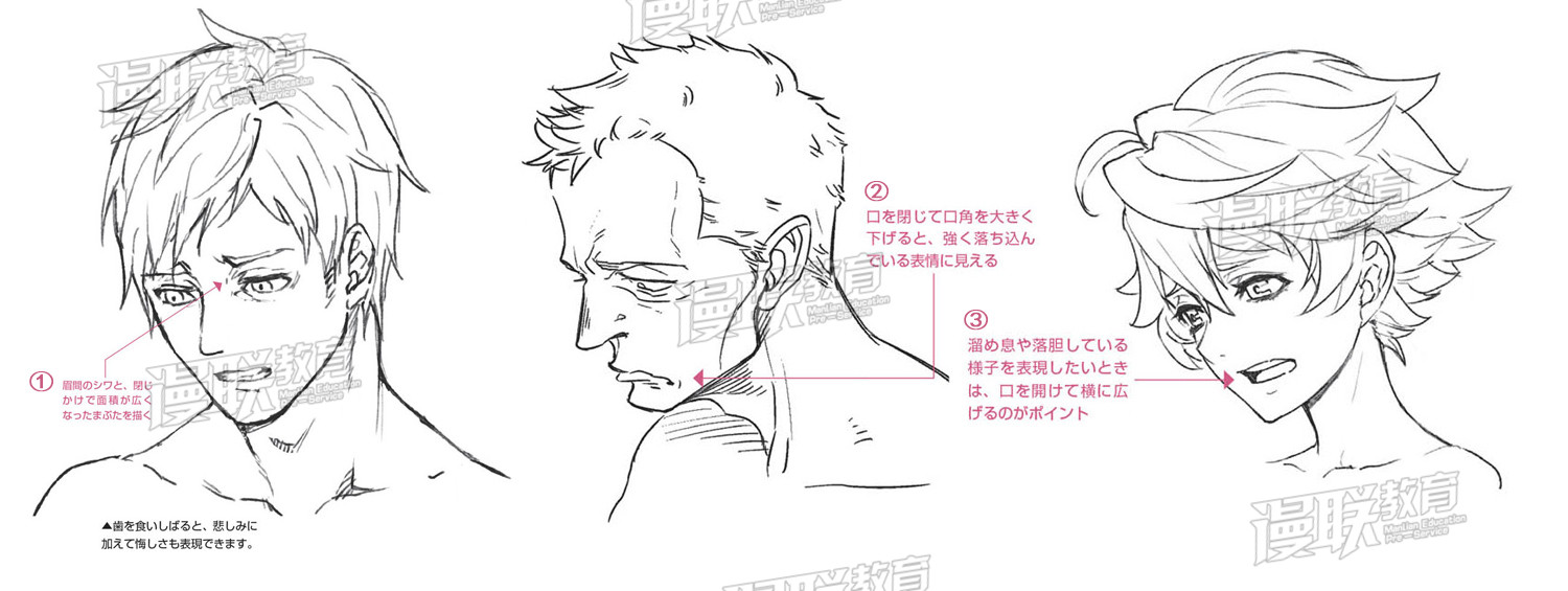 「教程」漫畫人物6種基本表情的畫法 part 03 “悲”的表情畫法 「教程」漫畫人物6種基本表情的畫法 part 03 “悲”的表情畫法
