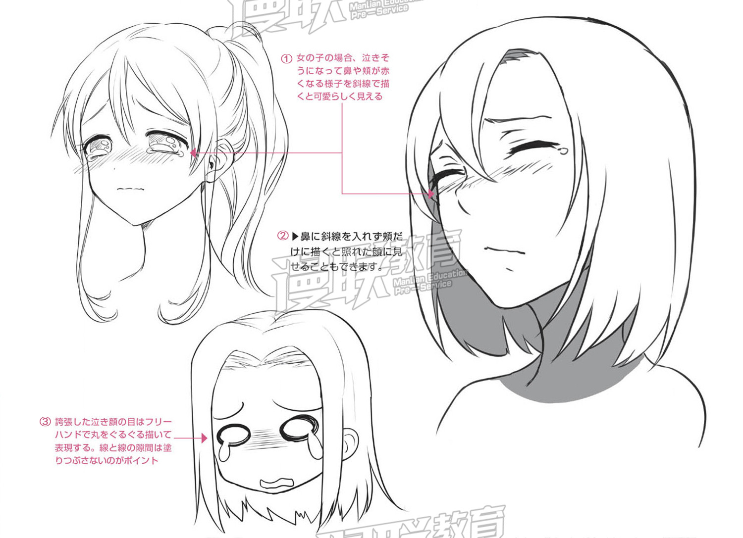 「教程」漫畫人物6種基本表情的畫法 part 03 “悲”的表情畫法 「教程」漫畫人物6種基本表情的畫法 part 03 “悲”的表情畫法