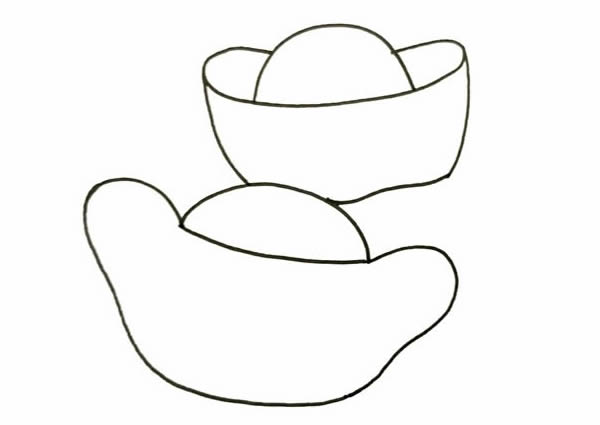 卡通元寶簡(jiǎn)筆畫教程，元寶怎么畫簡(jiǎn)單的方法