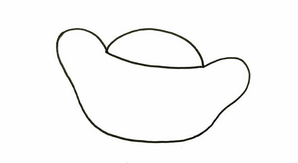 卡通元寶簡(jiǎn)筆畫教程，元寶怎么畫簡(jiǎn)單的方法