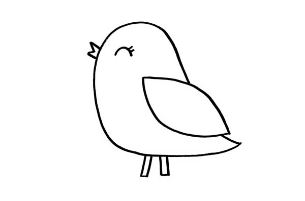 幼兒園小鳥(niǎo)簡(jiǎn)筆畫(huà)步驟教程_一只小鳥(niǎo)的超簡(jiǎn)單畫(huà)法