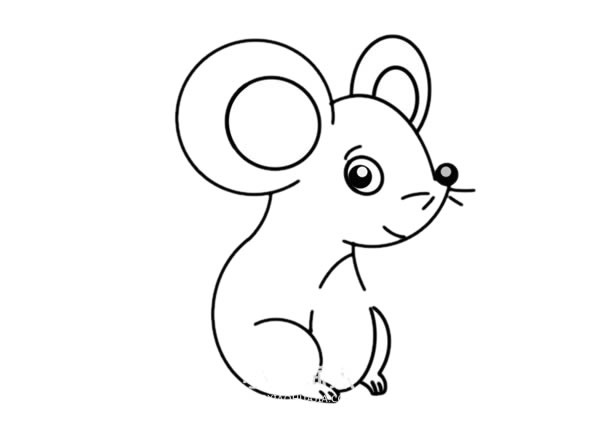 可愛(ài)小老鼠簡(jiǎn)筆畫圖片
