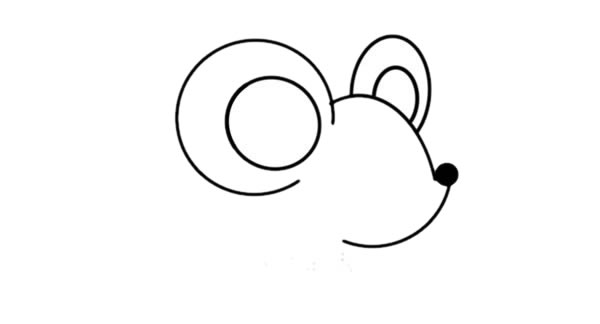 可愛(ài)小老鼠簡(jiǎn)筆畫圖片