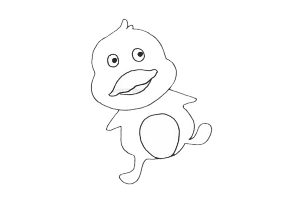小鴨子簡(jiǎn)筆畫(huà)圖片