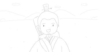 公明儀陶醉于這美麗的景色，他興致大發(fā).jpg