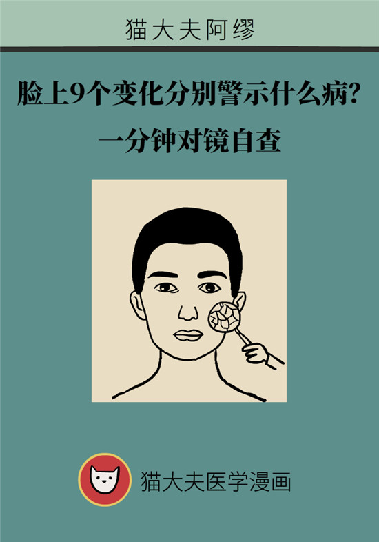 臉上的9個變化分別警示什么??？快對鏡自查
