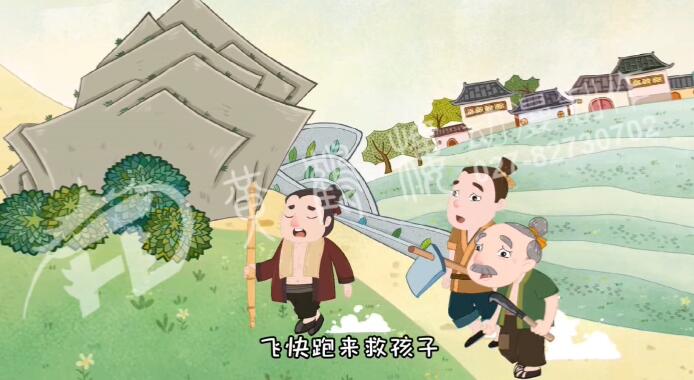 可大伙跑到眼前一看，羊在乖乖吃草，狼在哪里呀？.jpg