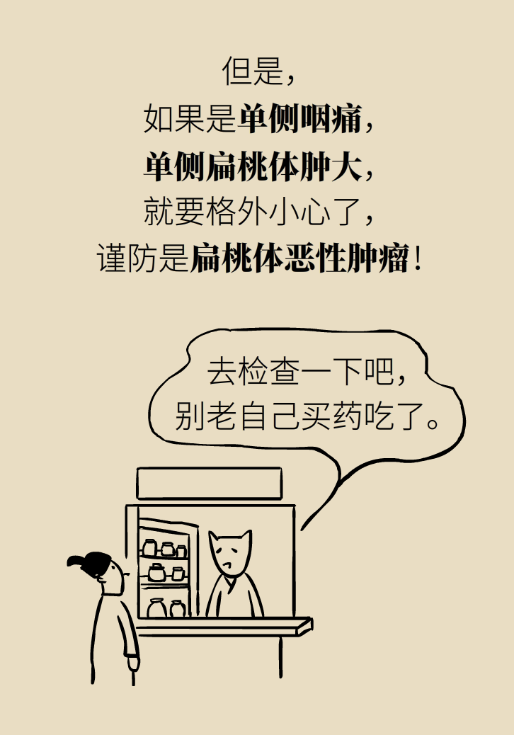 單側(cè)扁桃體腫大更兇險(xiǎn)！謹(jǐn)防惡性腫瘤