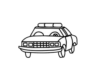 警車 警車簡(jiǎn)筆畫圖片大全作品一