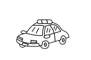 警車 警車簡(jiǎn)筆畫圖片大全作品三