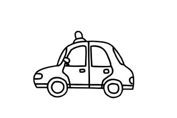 警車 警車簡(jiǎn)筆畫圖片大全作品二