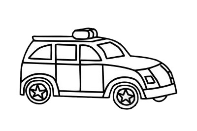 警車 警車簡(jiǎn)筆畫圖片大全作品五