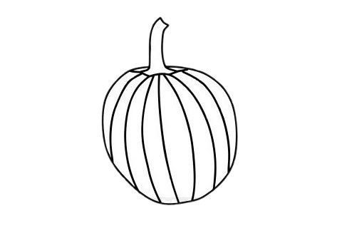 南瓜 南瓜簡(jiǎn)筆畫(huà)圖片