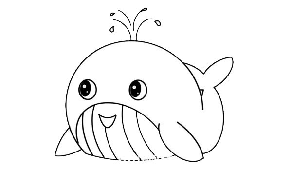 鯨魚 鯨魚怎么畫簡單又可愛 鯨魚簡筆畫步驟圖解教程