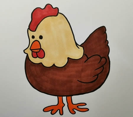 母雞怎么畫(huà)簡(jiǎn)筆畫(huà)簡(jiǎn)單又漂亮