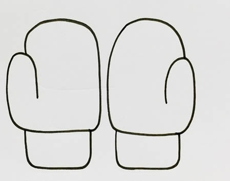 冬季手套怎么畫(huà)簡(jiǎn)筆畫(huà)簡(jiǎn)單又漂亮
