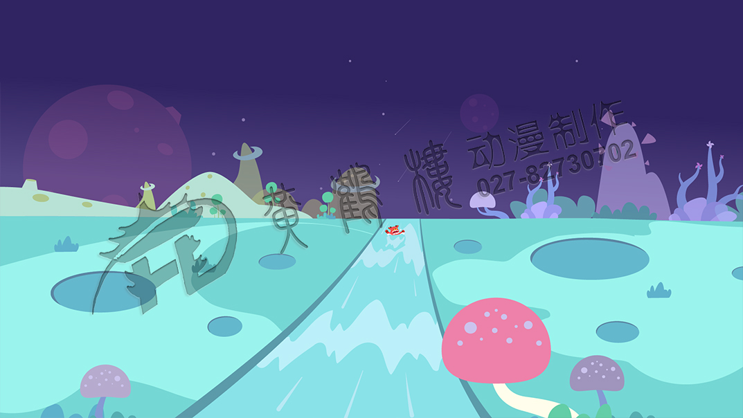 英語課動畫制作：小惡龍卻沒控制中，扎進了瀑布里，被強力的水流擊落到了湖中。.jpg