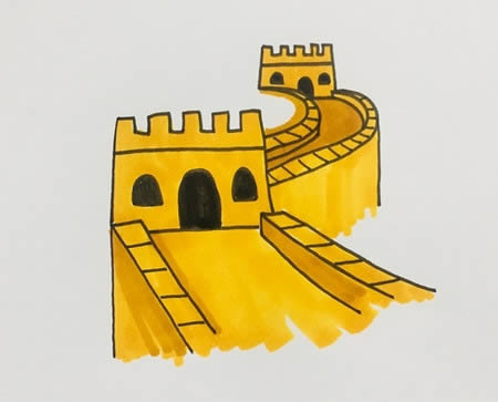中國(guó)萬(wàn)里長(zhǎng)城的簡(jiǎn)筆畫 北京長(zhǎng)城怎么畫簡(jiǎn)單又好看