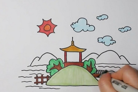 簡(jiǎn)單又美麗的公園怎么畫,美麗的公園風(fēng)景簡(jiǎn)筆畫